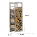 Support de bois de chauffage intérieur en métal pour étagère de rangement amovible